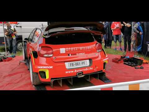 Citroen C3 WRC engine warm up amazing sound