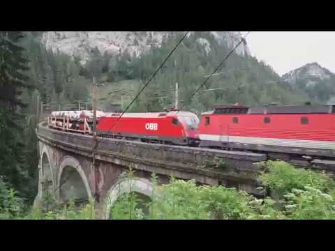 Semmering Güterzug plus Railjet Kalte Rinne