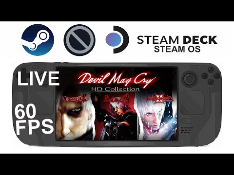Devil May Cry 1 HD Collection on Steam Deck/OS in 800p 60Fps (Live)