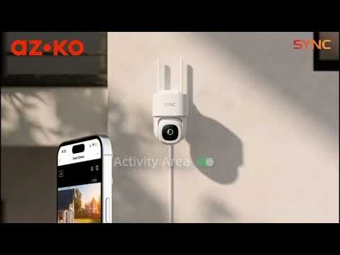 Gambar Krisbow Sync Smart IP Camera Outdoor Wifi PTZ G15 4 MP - Putih