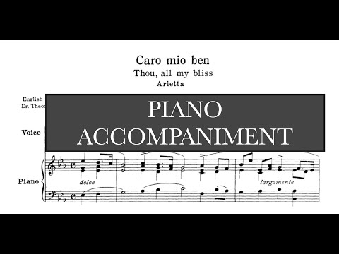 Caro mio ben (G. Giordani) - Eb Major Piano Accompaniment - Karaoke