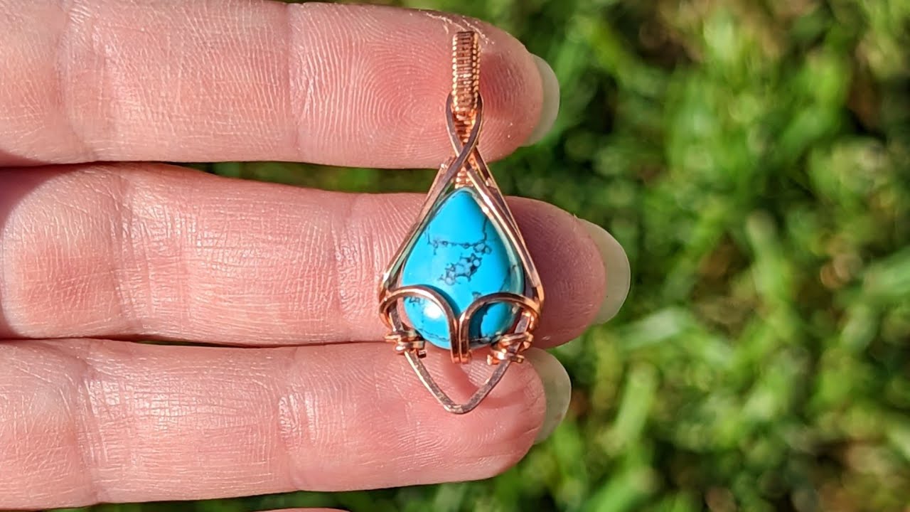 Mini Wire Wrapped Teardrop Pendant Tutorial
