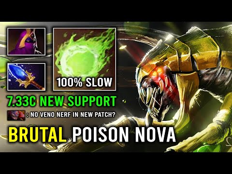 BRUTAL Poison Nova DPS 100% Annoying Support Venomancer Delete Everyone Dota 2