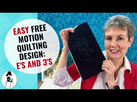 Easy Free Motion Quilting Design: E's and 3's (FREE PRACTICE SHEET)