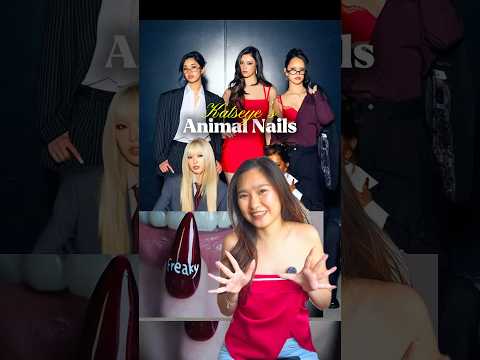 Recreating KATSEYE’S Animal Nails 1 🐾 #viral #trend #katseye #animal #wild
