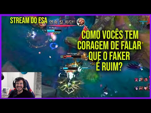 Revolta reagindo ao Faker jogando teamfight