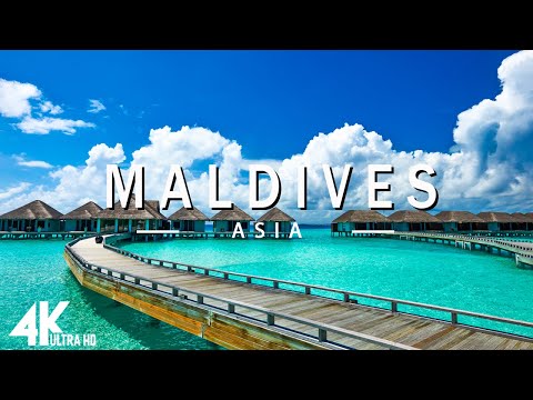 FLYING OVER MALDIVES (4K UHD)- Relaxing Music Along With Beautiful Nature Videos - 4K Video Ultra HD