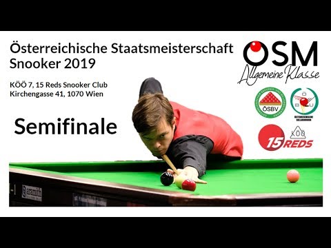 ÖSTM Snooker 2019 - Semifinale - Jerome Liedtke vs. Philipp Koch