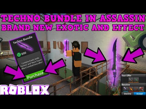 Epic New Techno Exotic Knife Update Roblox Assassin - 
