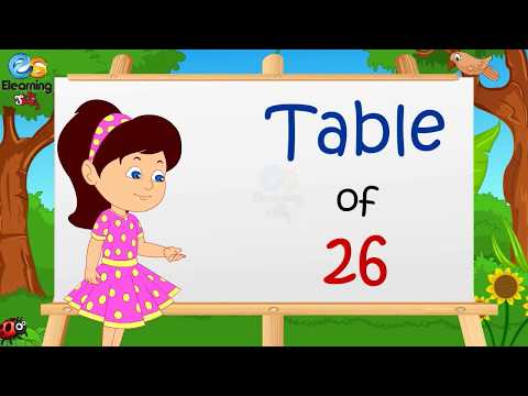 Learn Multiplication - Table of 26 | table of twenty six | Elearning studio
