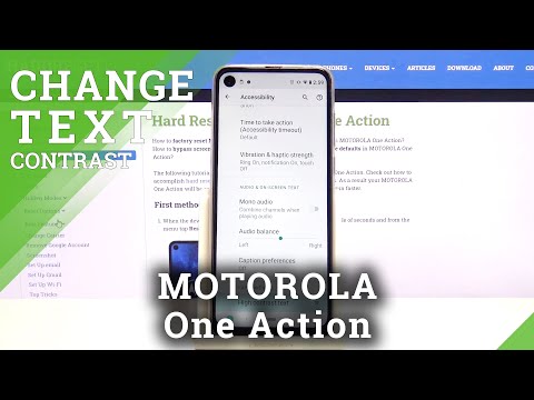 MOTOROLA One Action High Contrast Text Option