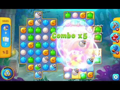 Fishdom Easy Level 9665 (with ingame lightning booster) @choraelmin