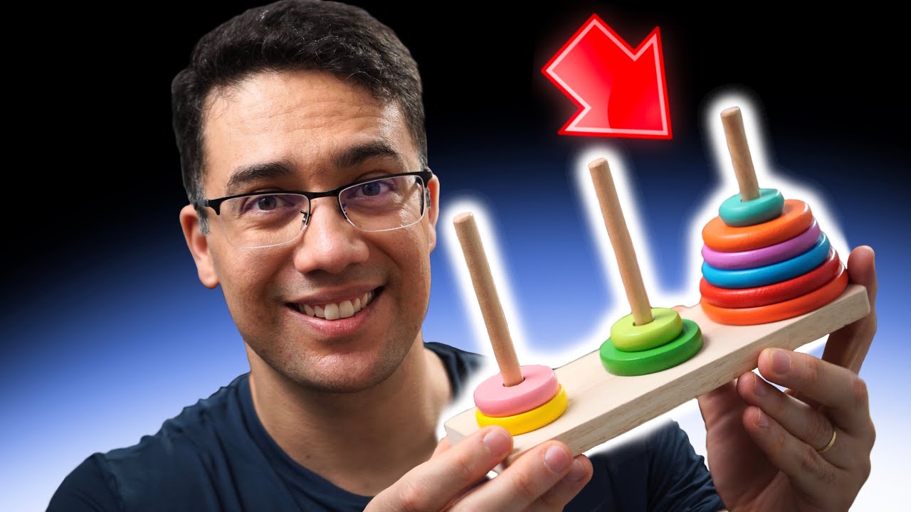 A SURPREENDENTE Matemática da TORRE de HANOI (Fractais, Binários…)