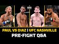 Jake Paul vs. Nate Diaz & UFC Nashville Pre-Fight Q&A LIVE Stream | MMA Fighting
