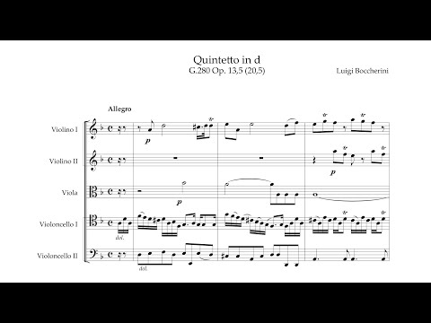 Luigi Boccherini – String Quintet Op.13/20 No.1, in D minor