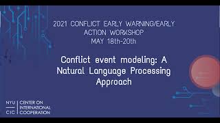 Conflict event modeling: A Natural Language Processing Approach (Europ