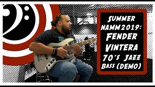 Video thumbnail for Fender Vintera 70's Jazz Bass Demo (Summer NAMM2019) by Hero Bass