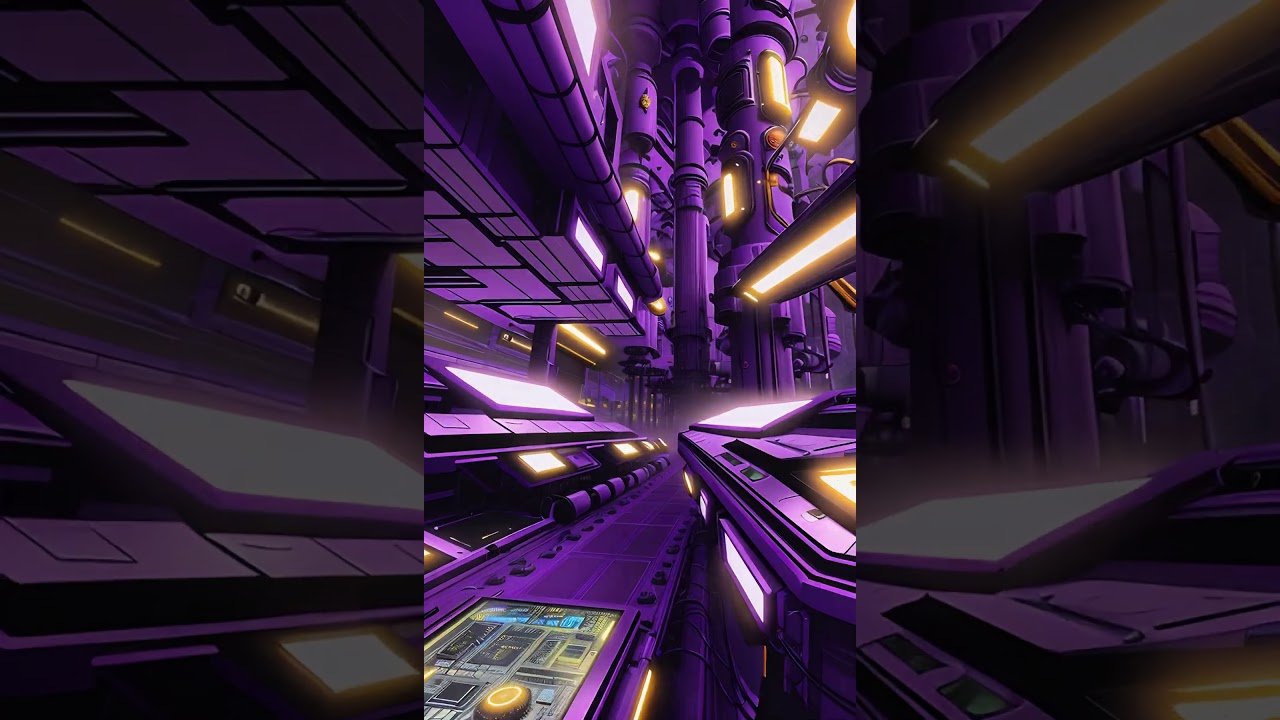 Free Stock Videos - AI animation - abstract hi tech purple technology background