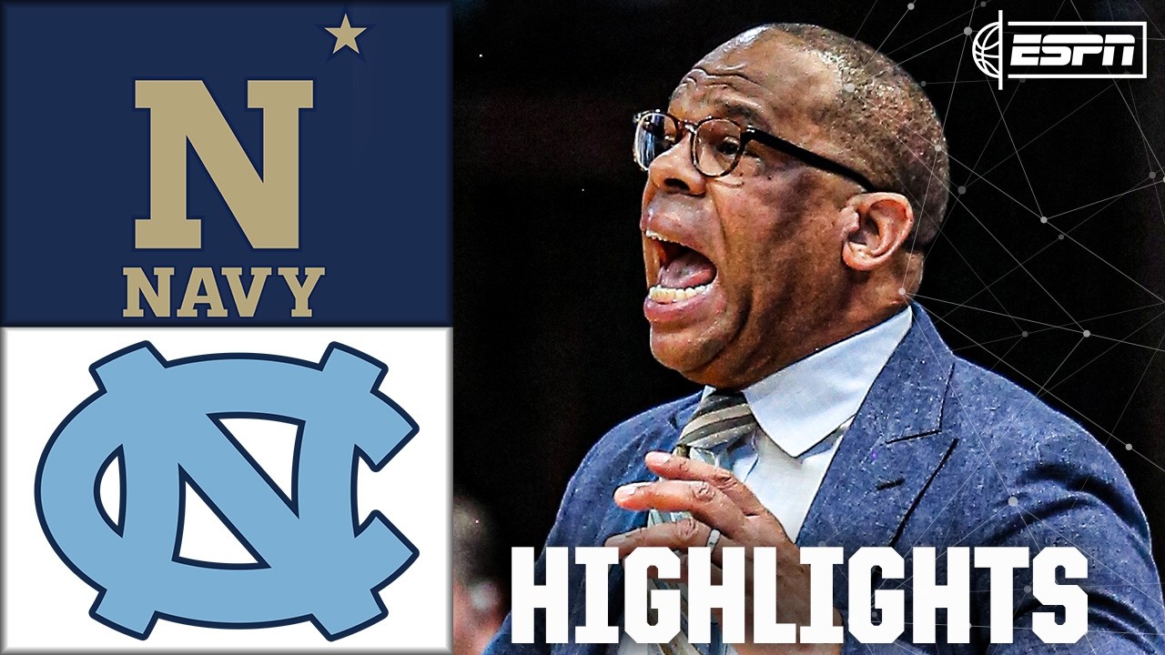 Navy Midshipmen vs. North Carolina Tar Heels | Full Game Highlights | ESPN College Basketball