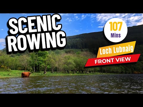 Scenic Rowing:  4K Forward View on Scotland's Loch Lubnaig
