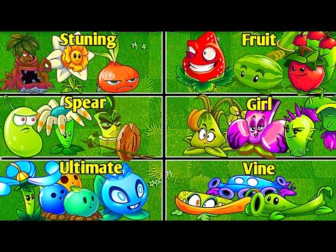 Random 6 Team Plants Battles - Who Will Win? - PvZ2 Team Plants vs Team Plants