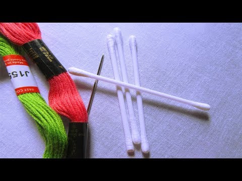 Hand Embroidery Amazing Trick By Cotton Bud | Sewing Hack #2