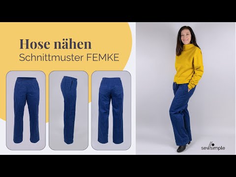 👖 Einfache Hose nähen | Schnittmuster FEMKE | Schlupfhose mit Taschen