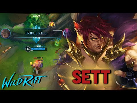 NEW CHAMPION SETT IS DO STRONG! ( Build & Runes ) | WILD RIFT SEASON 4 GAMEPLAY