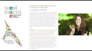Shade Grown Coffee: Bird Conservation in Your Cup with Katie Fallon
