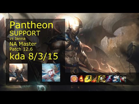 Pantheon Support vs Janna - NA 8/3/15 Patch 12.6 Gameplay
