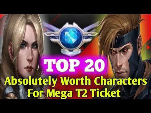 Top 20 Absolutely Worth Characters For Mega T2 Ticket - Marvel Future Fight