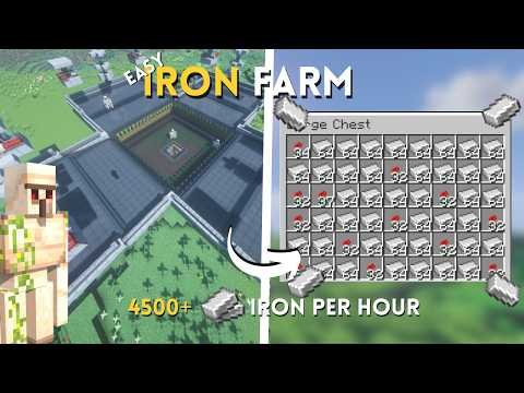 Minecraft Easiest IRON FARM - 1.21 - 4500+ PER HOUR!