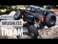 Traxxas TRX4M UPGRADES Brushless Motor Upgrade Furitek Stinger Installation Crawl Footage