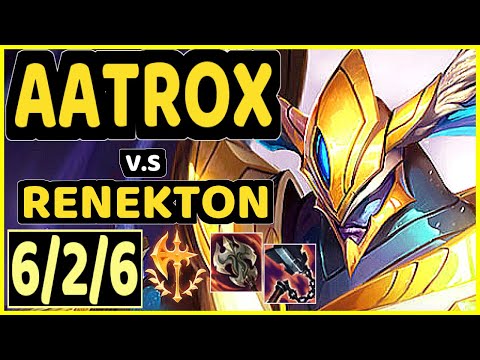 ONFLEEK (AATROX) vs RENEKTON - 6/2/6 KDA TOP CHALLENGER GAMEPLAY - KR