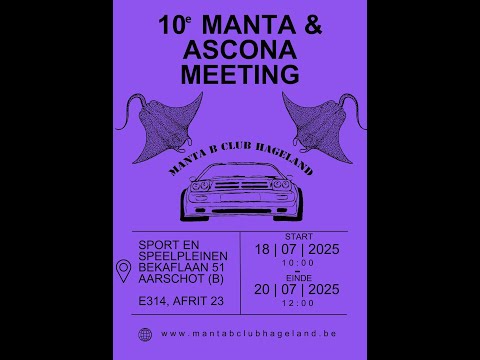 Manta & Ascona treffen 2025 - Manta B Club Hageland - 50 jaar Manta B