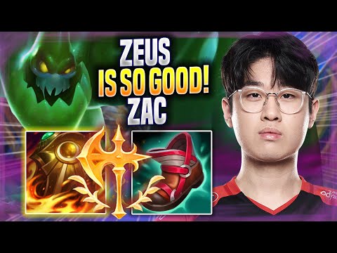 ZEUS IS SO GOOD WITH ZAC! - T1 Zeus Plays Zac TOP vs Gwen! | Season 2022