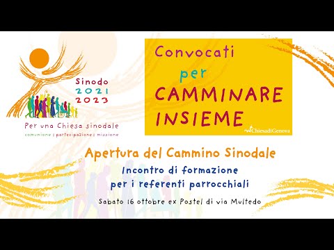 16 ottobre 2021 Apertura del Cammino Sinodale coi referenti