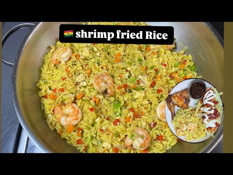 Delicious Ghanaian Shrimp Fried Fried Rice | Ghana Check Check | Recipe | Lovystouch 