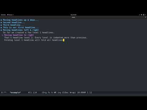 emacs org mode 2022 headlines demo