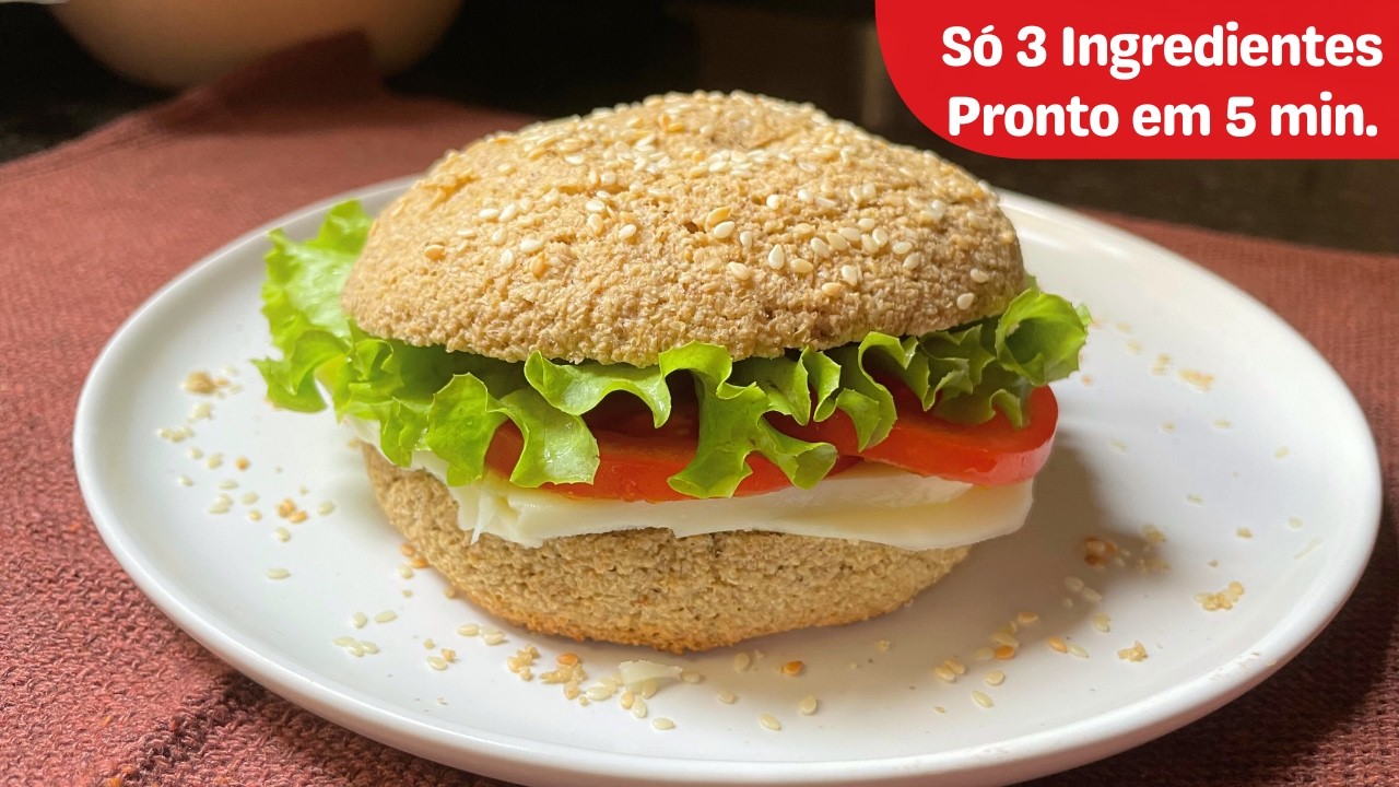 Meu PÃO para O CAFÉ da MANHÃ! SEM TRIGO e SEM GLÚTEN | Pronto em 5 min | Só 3 Ingredientes