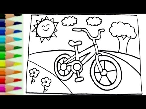 40+ Gambar Mewarnai Anak Naik Sepeda - GAMBAR MEWARNAI HD