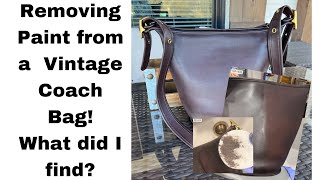 How I remove paint from Vintage Coach Leather. Similar process to removing Shoe Polish as well.