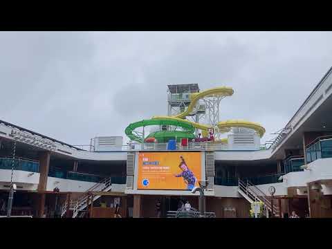 Thumbnail for Rough seas on Carnival splendour pool view between Australia and New Zealand