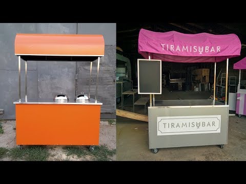 Торговая тележка для фаст фуда. ВТ-2 (1400мм.) - фото 1 - id-p1092024932