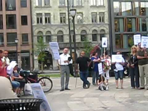 Oslo, 12 august Saber Rahimi fra WPI , Protest