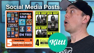 POD Marketing Made Easy! Create Multiple Social Media Posts with Kittl Templates!
