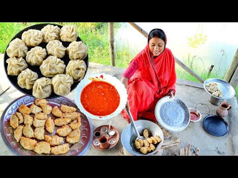 আজ দুই ধরনের মোমো বানালাম স্টিম মোমো আর ফ্রাই মোমো সাথে স্পেশাল মোমোর  চাটনি 