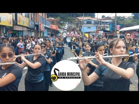 Banda Municipal de Naranjo.  Desfile de bandas,  Zarcero. 
