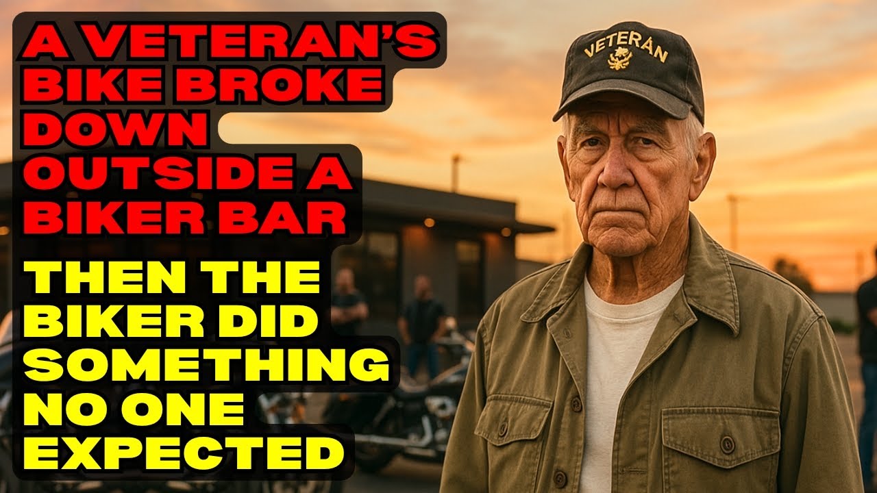 A Veteran’s Bike Broke Down Outside a Biker Bar — Then the Biker Did Something No One Expected