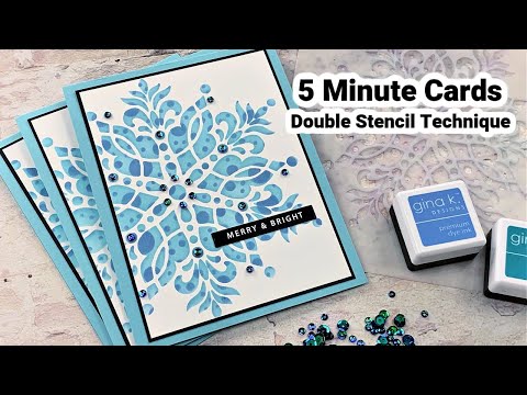 Double Stencil Technique - 5 Minute Cards